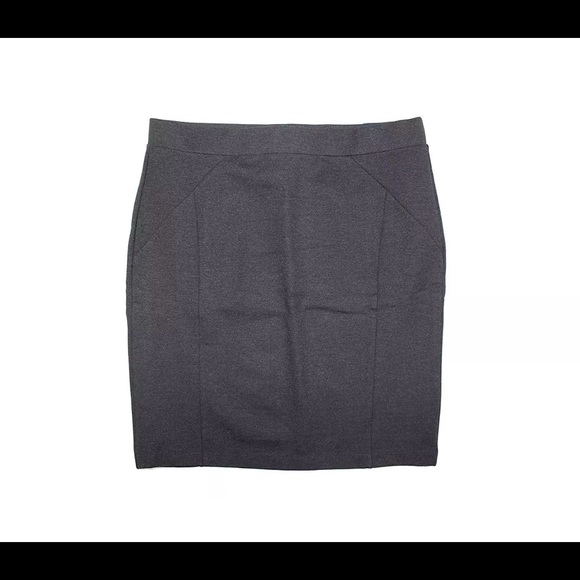 Comfort Fit Knit Skirt, Charcoal, XX-Large - Picture 2 of 3